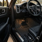 Maßgeschneiderte Luxus Autofußmatten Diamond Edition - Schwarz-Weiß