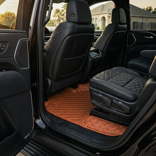 Maßgeschneiderte Luxus Autofußmatten Diamond Edition - Caramel Braun