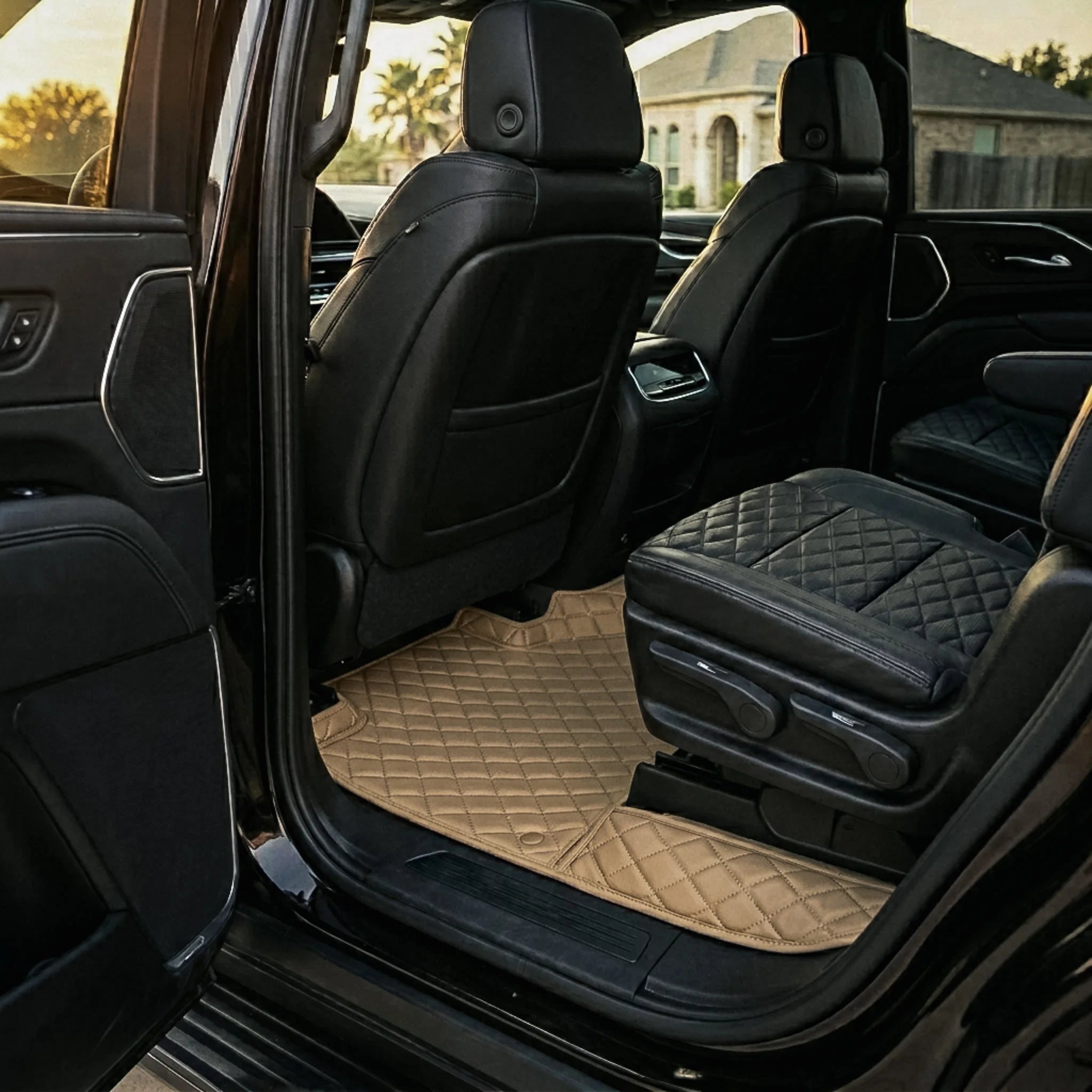 Maßgeschneiderte Luxus Autofußmatten Diamond Edition - Creme Beige