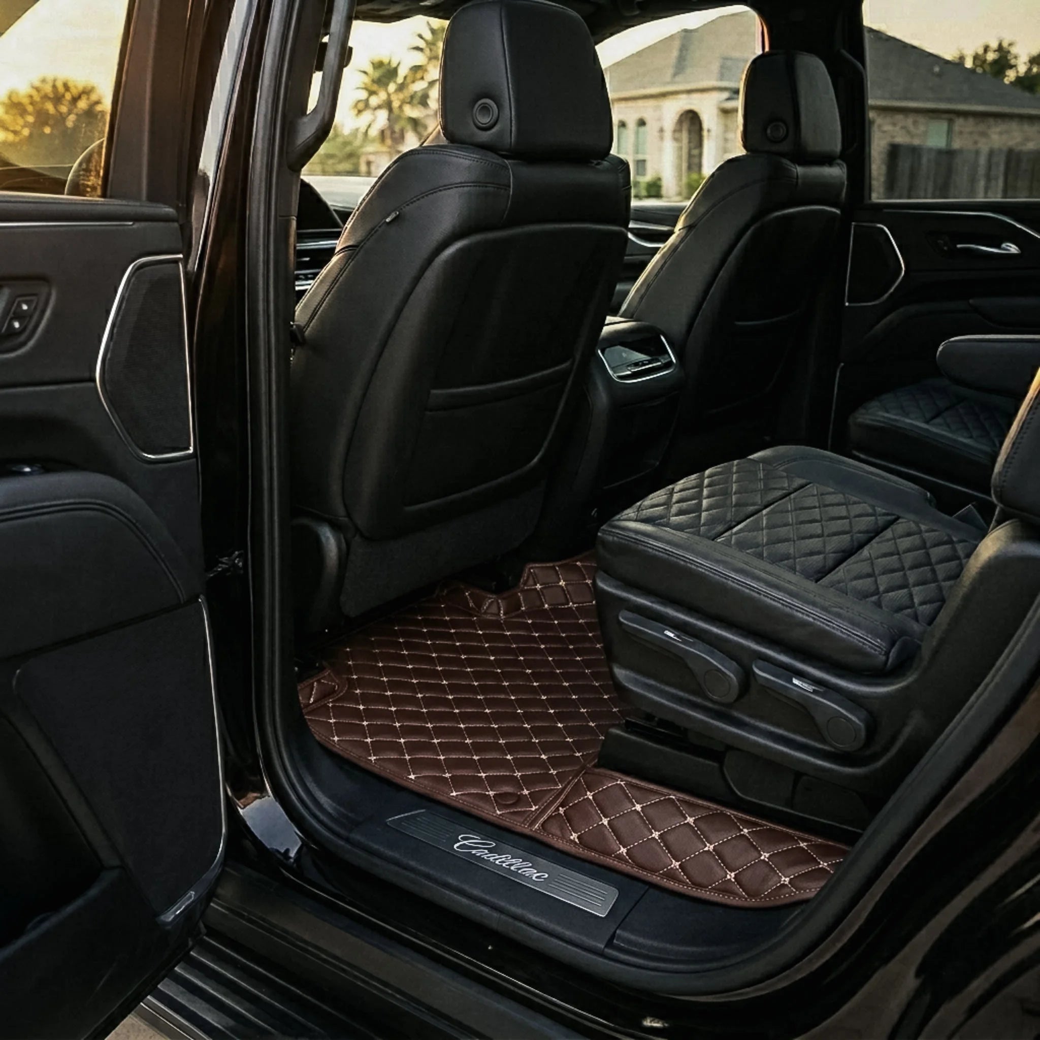 Maßgeschneiderte Luxus Autofußmatten Diamond Edition - Schoko Braun