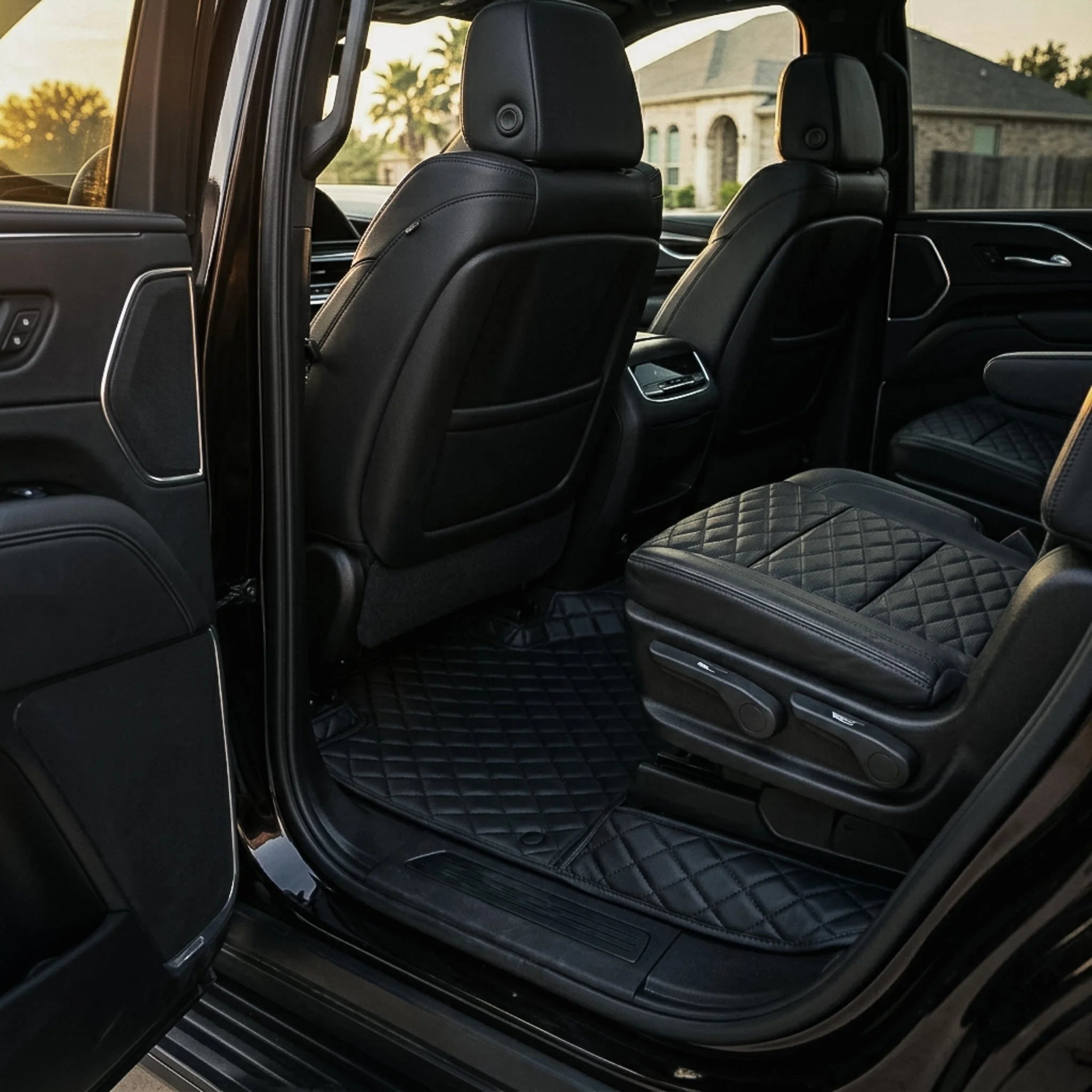 Maßgeschneiderte Luxus Autofußmatten Diamond Edition - Schwarz