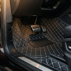 Maßgeschneiderte Luxus Autofußmatten Diamond Edition - Schwarz-Weiß