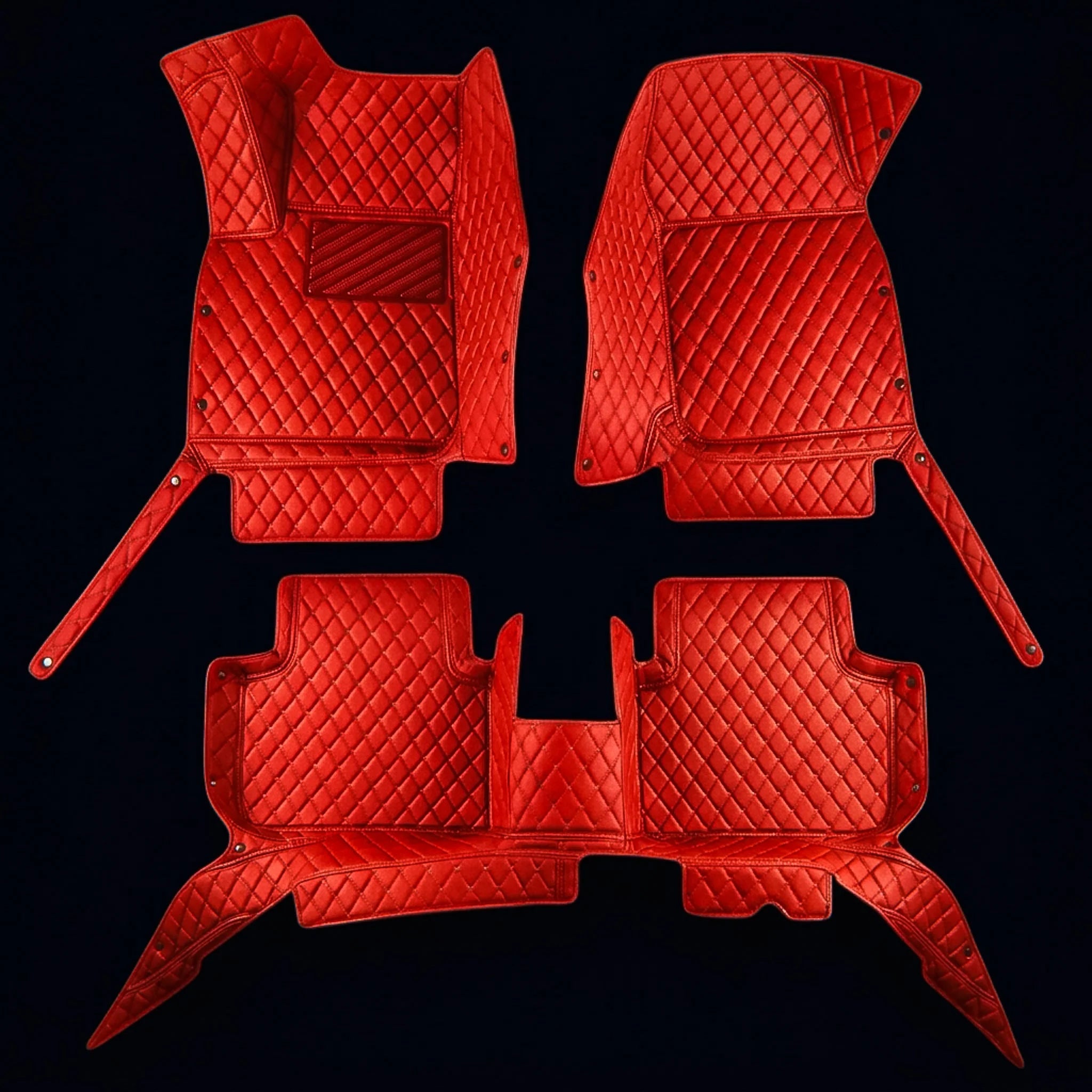 Maßgeschneiderte Luxus Autofußmatten Diamond Edition - Racing Rot