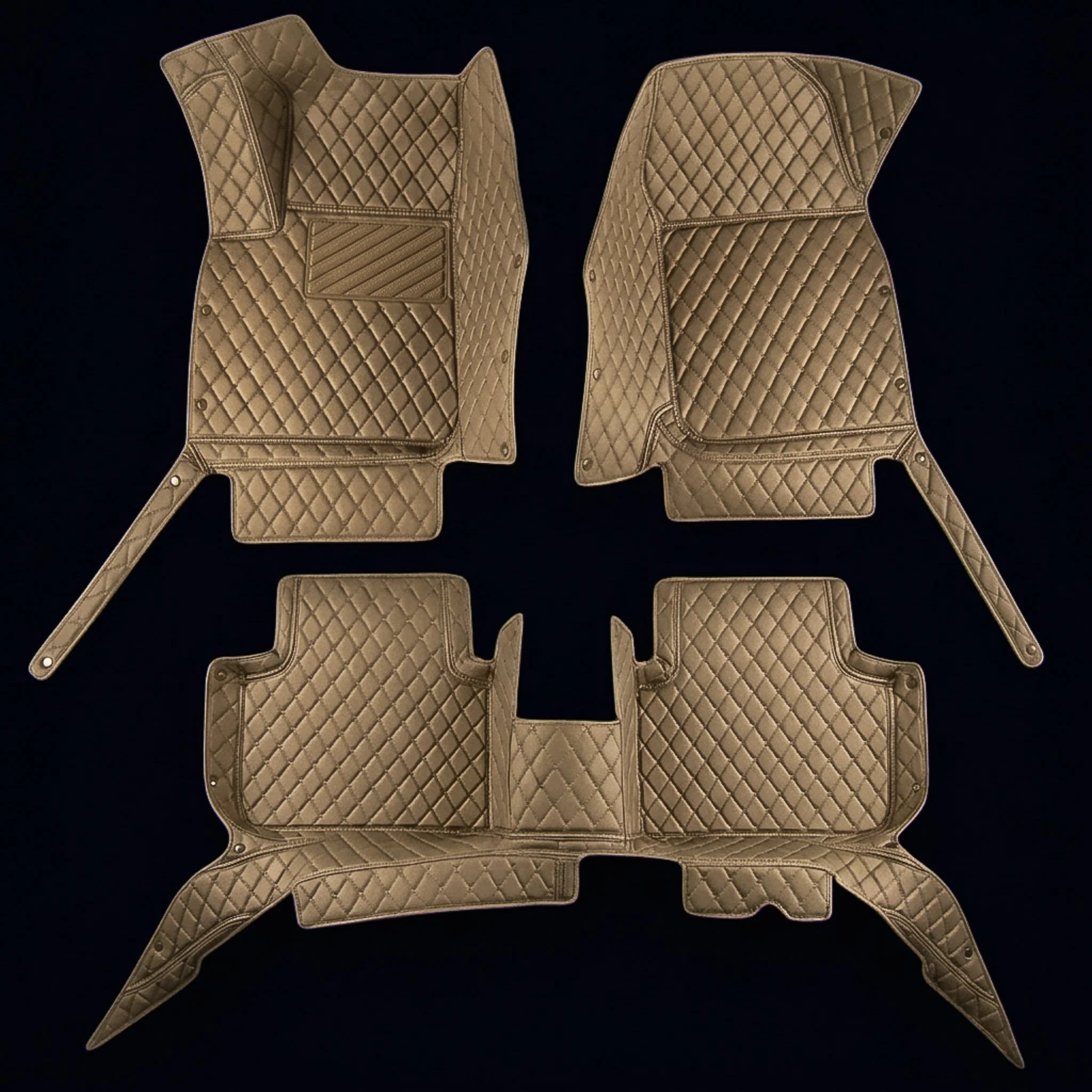 Maßgeschneiderte Luxus Autofußmatten Diamond Edition - Creme Beige