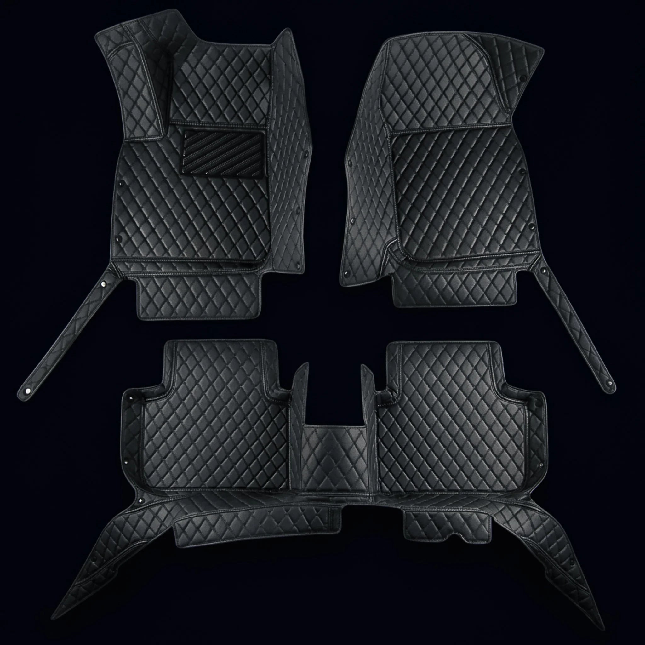 Maßgeschneiderte Luxus Autofußmatten Diamond Edition - Schwarz