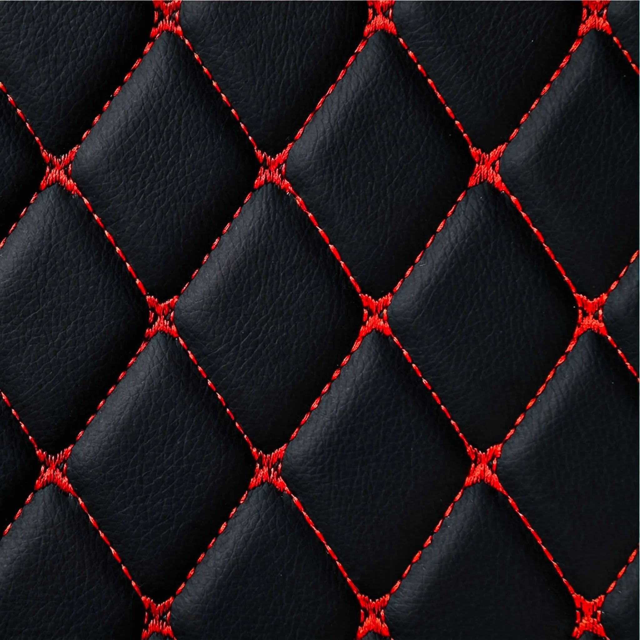 Maßgeschneiderte Luxus Autofußmatten Diamond Edition - Schwarz-Rot