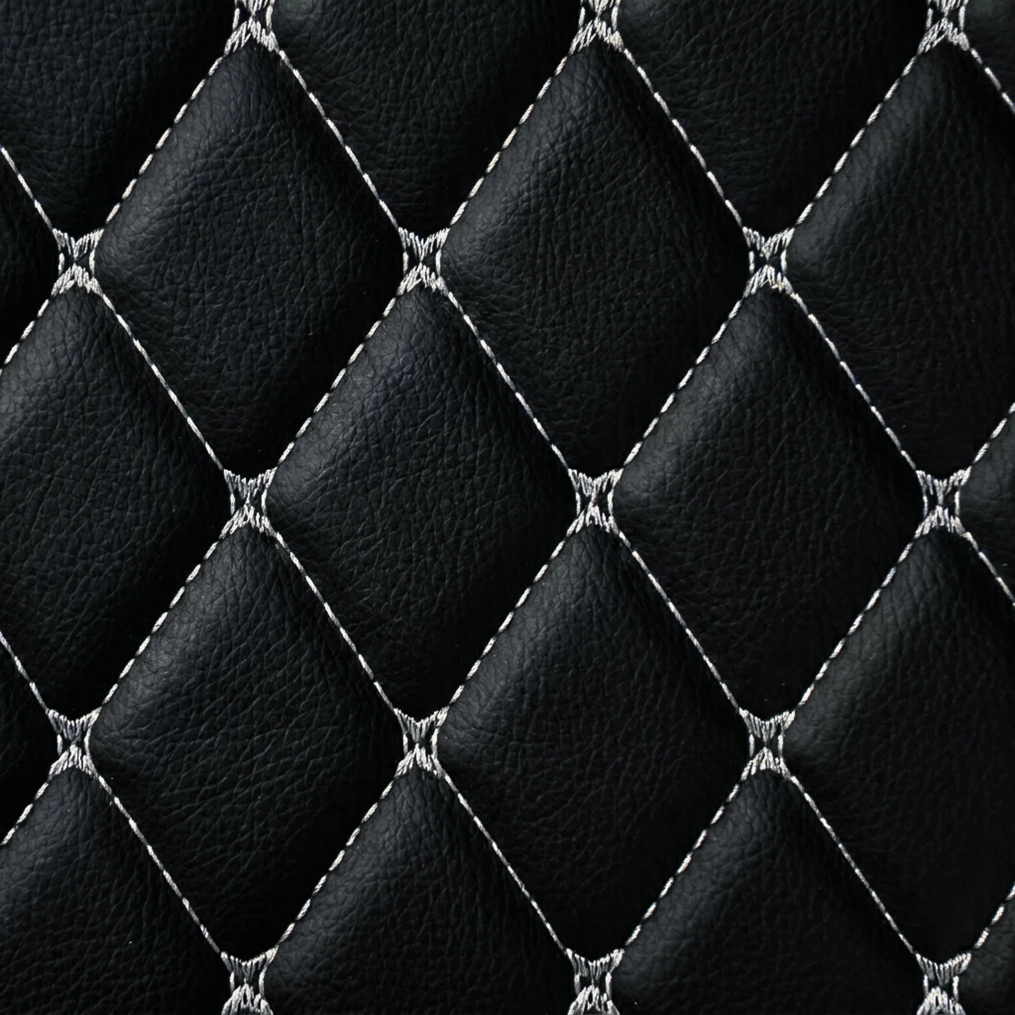 Maßgeschneiderte Luxus Autofußmatten Diamond Edition - Schwarz-Weiß