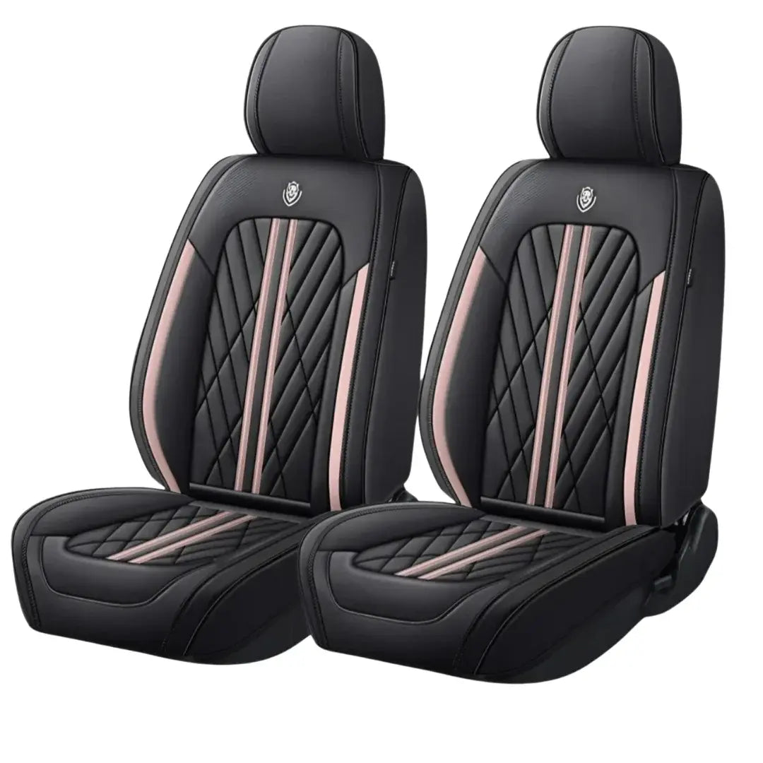 PREMIUM Sitzbezüge Nappa-Leder Schwarz-Grau Vorne & Hinten