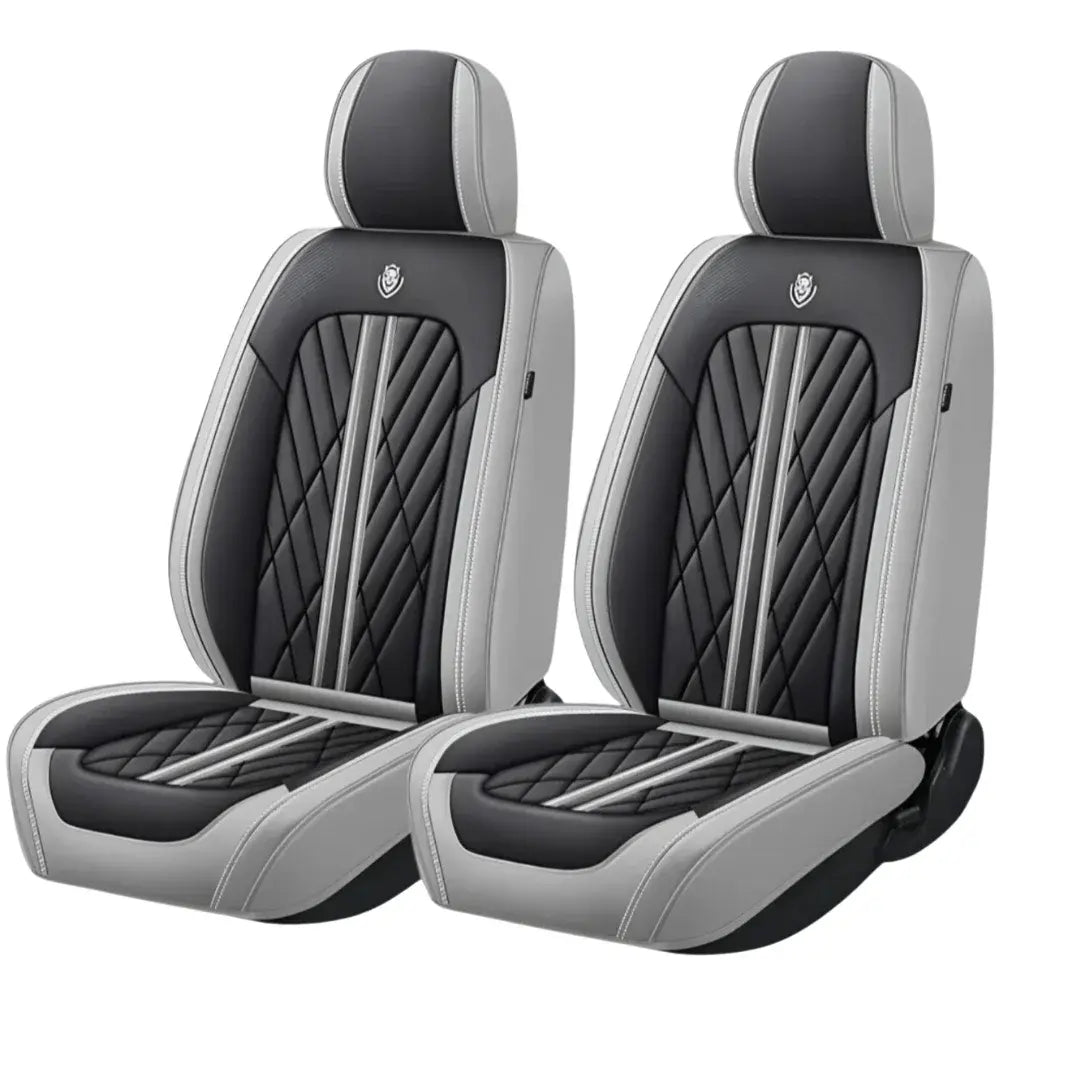 PREMIUM Sitzbezüge Nappa-Leder Grau-Schwarz Vorne & Hinten