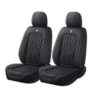 PREMIUM Sitzbezüge Nappa-Leder Grau-Bronze Vorne & Hinten
