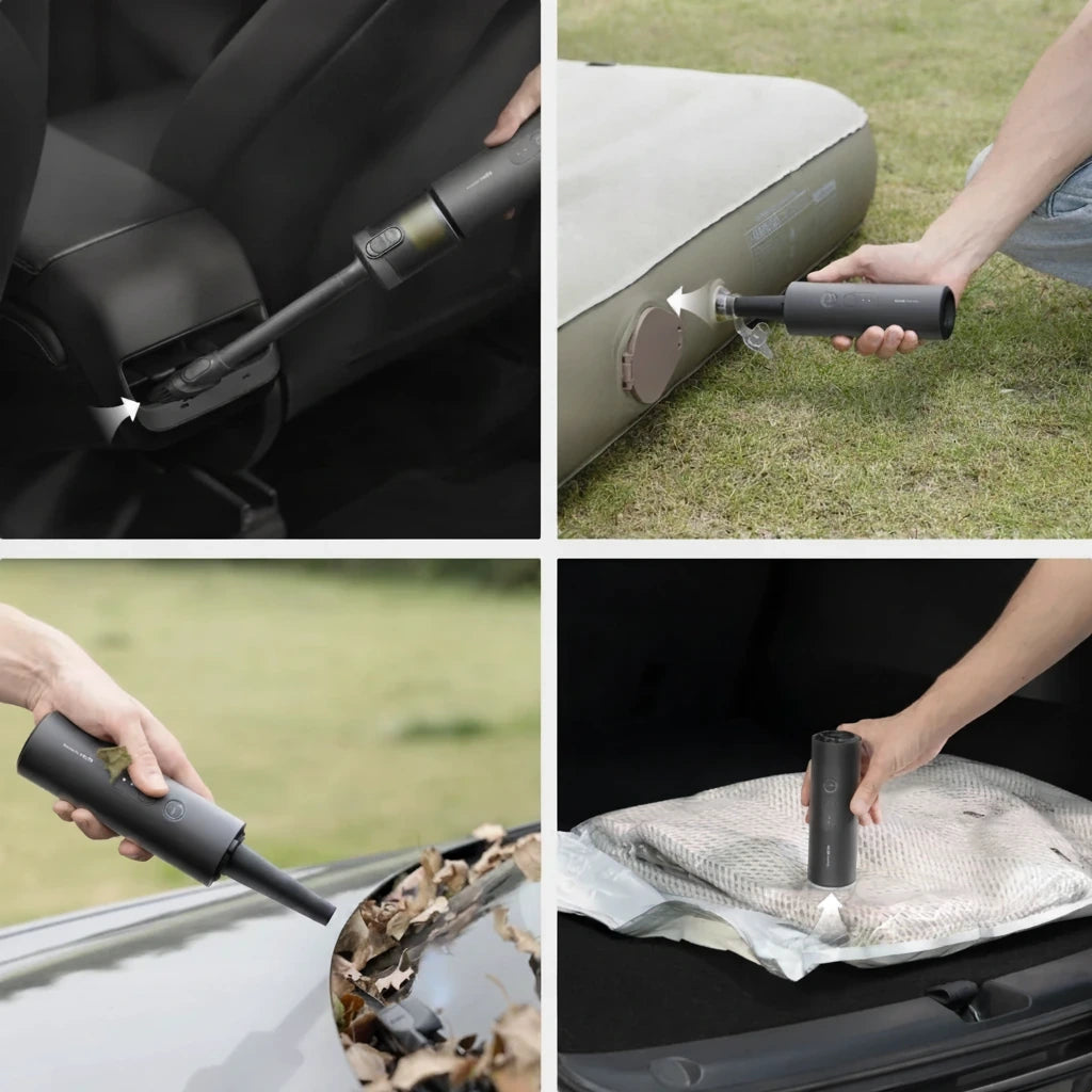 AutoCare Pro – 4-in-1 Akku-Autosauger & Druckluft-Bläser