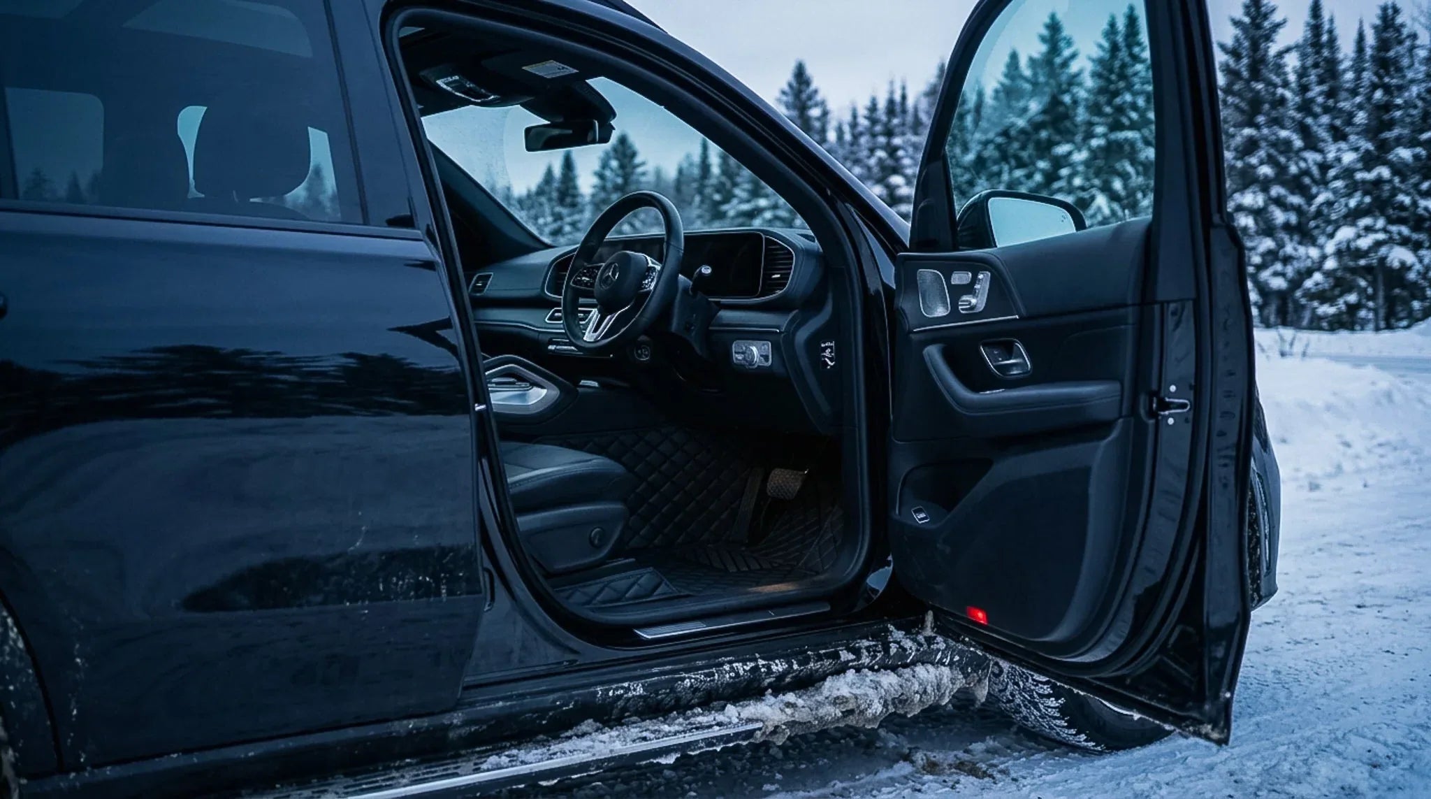 PREMIUMMATTEN Diamond Edition in the car — ready for use all year round