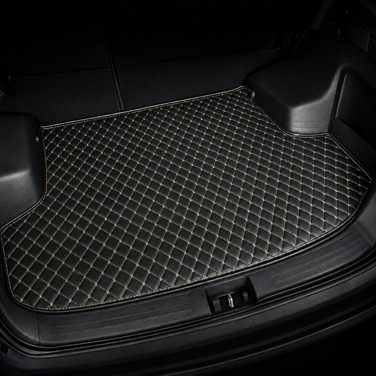 PREMIUMMATTEN tailored boot mat in Black-Beige