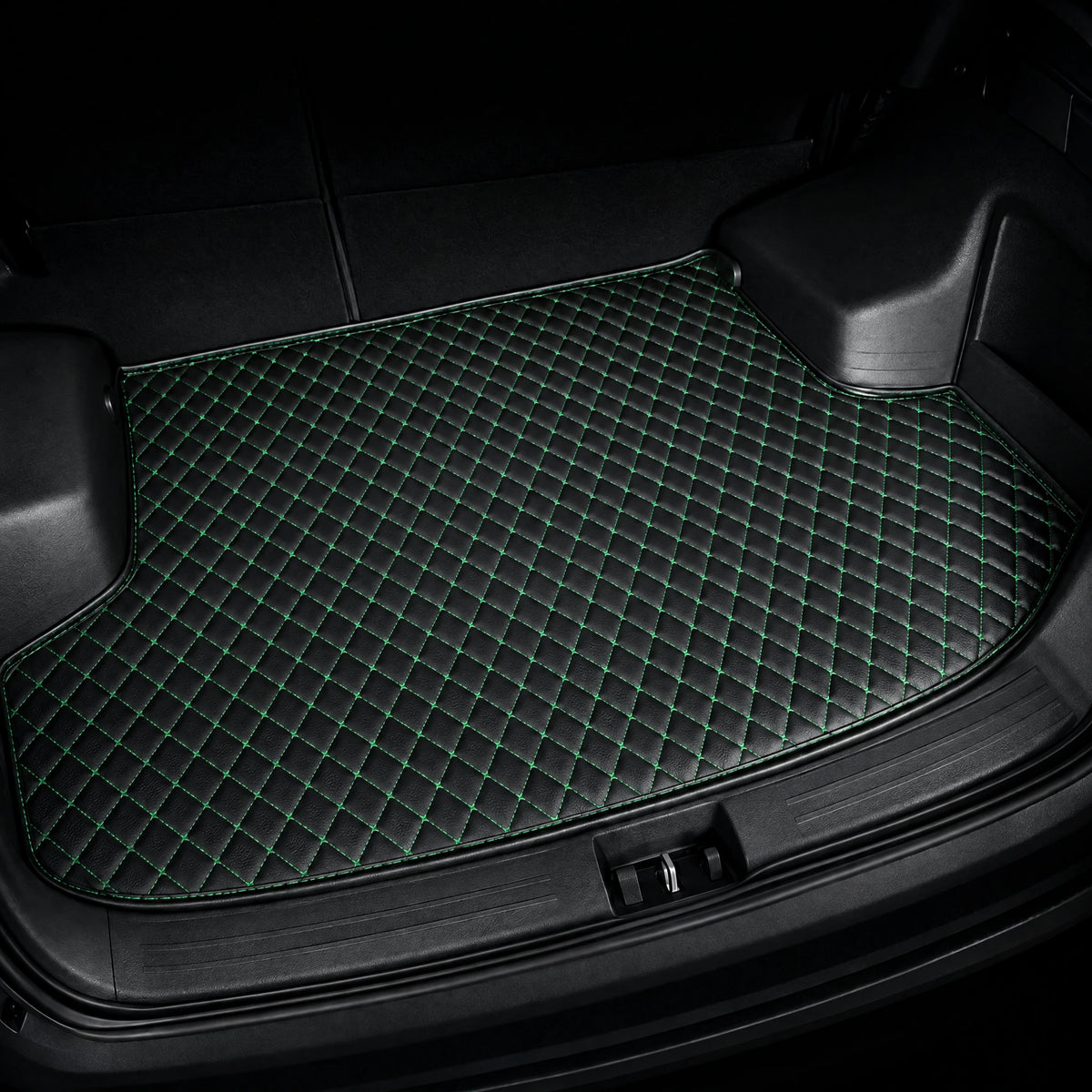 PREMIUMMATTEN tailored boot mat in Black-Green