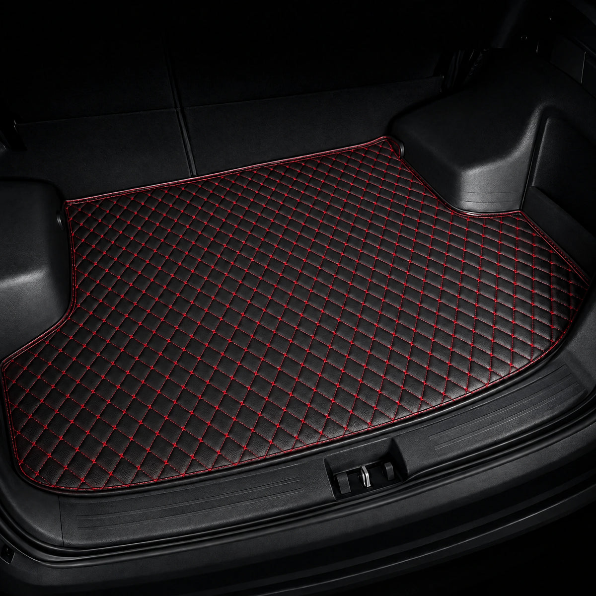 PREMIUMMATTEN tailored boot mat in Black-Red